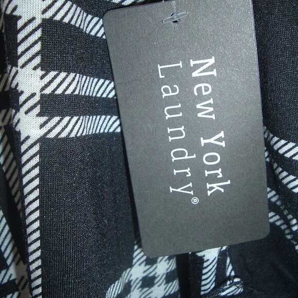 NWT New York Laundry Plaid Lagenlook Draped Cardigan Sweater w/roll-tab Sleeves - Picture 4 of 6